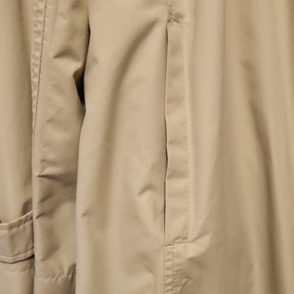 Lands End Tan Trench Coat Lightweight Classic Style - Picture 12 of 12